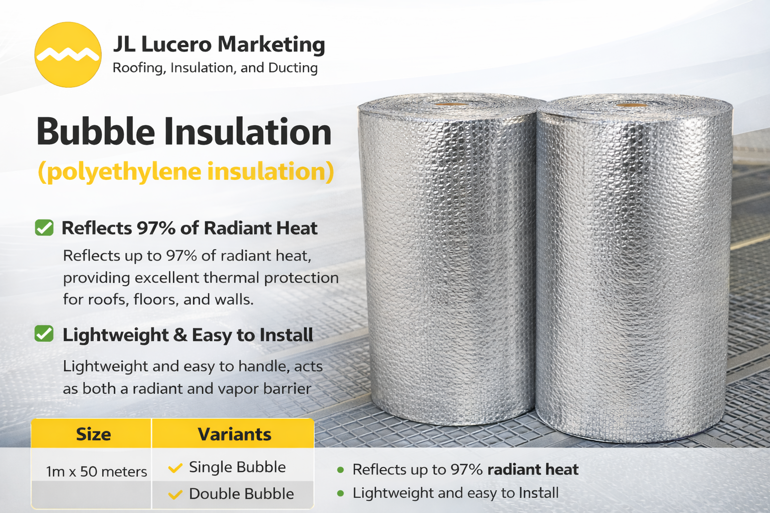Bubble Insulation (polyethylene insulation)