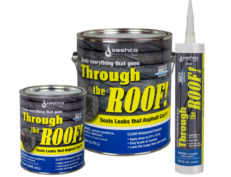 Roof sealants in tubes and cans used for sealing roofing joints and preventing water leaks on metal and concrete surfaces