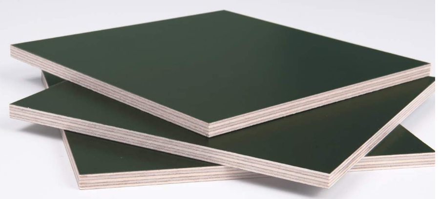 Stacked phenolic plywood boards with film coating used for construction formwork and concrete casting